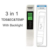 휴대용 디지털 TDS 물 측정기 펜 필터 측정 수질 순도 테스터 수족관 수영장에 대한 미터 온도계, [03] TDS EC with backlit