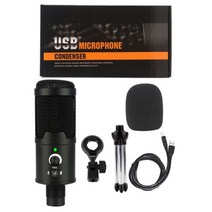 촬영용 장비 미디어 영상 MX2 USB 마이크 PC/랩탑 용 녹음/스트리밍//팟캐스트/유튜브/스카이프 플러그 앤 플레이 184449, CHINA_Black