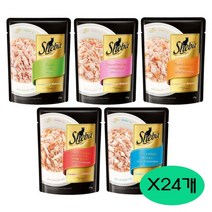 쉬바 고양이 주식 파우치 사료 쉬바 70g 전국, 쉬바 참치와 닭고기 70g, 24개