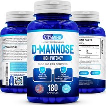 We Like Vitamins 디 만노스 하이포텐시 1000mg per 180 카운트, 1개, 180개