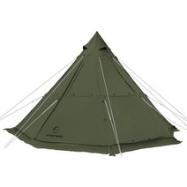 Hitorhike new arrival 야외 캠핑 글램핑 방수 텐트 210g 폴리 면 텐트 4-5인용 텐트, 협동사, 초록