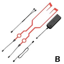 오토바이 커스텀 헬멧 만들기 스티커 LED 라이트모드키트 야간라이딩 야광, B