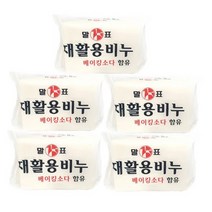 유니크앤몰 말표 재활용비누 베이킹소다 빨래비누 세탁비누 400g, 5개