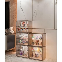 피규어 레고 장식장 아크릴 수입 진열장 유리 인테리어 콘솔, 그린 (칸막이 2층 증정)