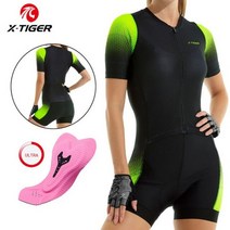 X 타이거 여성 점프 슈트 사이클링 짧은 유니폼 세트 드라이 통기성 마운틴 의류 여름 트라이 애슬론 Maillot Ropa