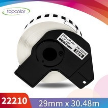Topcolor-22205 DK 용지 롤 Brother 라벨 배송 주소 22205 11208 22210 QL 프린터 용, 09 DK 22210