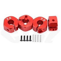 알루미늄 휠 육각 드라이브 허브 핀 나사 포함 RC 자동차 크롤러 HSP HPI Tamiya Traxxas 슬래시 5mm 6mm 7mm 8mm 9mm 10mm 11, Red 7mm