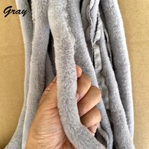폭스퍼 패딩 에코퍼 자켓 케이프 코트 인조 토끼 모피 의류 재봉 후드 모자 트리밍 가정 푹신한 재료 공예