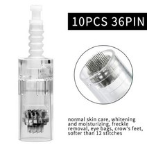 오토 MTS 니들 카트리지 100/50/20/10pcs 스크류 Pen 마이크로 닥터펜 Microneedling 9 핀/12 핀/36 핀/3D/5D Nano MYM 111906, 총검 36핀 10개