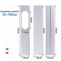 건축자재 2/3 PCS 액세서리 조정 가능한 에어컨 휴대용 창 키트 슬라이드 플레이트 튜브 커넥터 바람 방패 어댑터, 2_중국