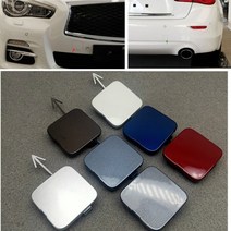 견인 고리 for infiniti q50 2014-2016 리어 프론트 범퍼 후크 아이 액세스 커버 car haul tug hole trailer cap 트랙션 가드 플레이트, 실버 리어