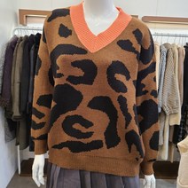 (미엘로) 브이넥호피무늬 오버핏니트티 MH21KT515