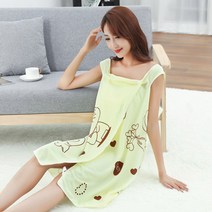 러브핑코 3초 타올 샤워 가운, 3초가운(CUR10C)옐로우