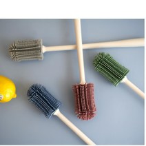 텀블러 보온병 컵 씻는 전용 세척솔 주방잡화 병솔, 그레이