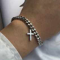 티키타 남자 팔찌 십자가 체인 써지컬 스틸 패션 street cros