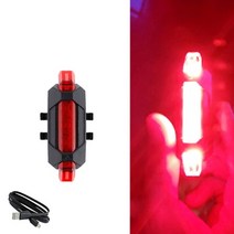 전조등 라이트 후미등 거치대 조명 야간 센서 LED 자전거 세트 usb 충전식 300, 빨간 미등