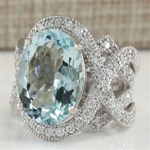 저스트업 YWOSPX 최고지르콘 Anel 여성 큰 반지 보석 웨딩 Anillos Bijoux 약혼 선물 Y30