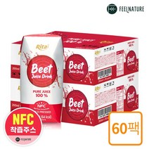 필네이처 [필네이처] 리타 레드비트즙 NFC 착즙주스 원액 (200mlx60팩) / 2개월분, 단일속성