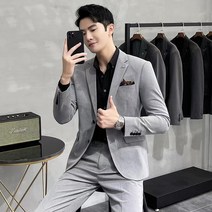 Enyofe 남성용 투버튼 캐주얼 정장세트 수트세트 정장 바지 봄여름 면접 결혼식 하객 세트