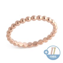 [비앤비골드]18K 2mm 볼 체인 레이어드 반지 RSS23176