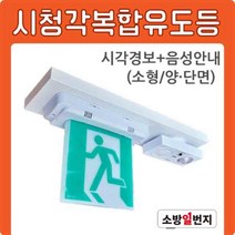 시청각복합유도등 소형 양/단면 비상구 피난구 음성안내음 시각경보기 소방일번지, 양면