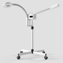 페이셜 스티머 2 in 1 Vaporizador 얼굴 스팀기 확대 램프 포함 미용사를 위한 전문 살롱 또는 가정용 페이스 미국직송 280743, 1-Large