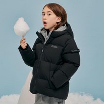 [정품인증] 238761 내셔널지오그래픽키즈 [22FW]에센셜 푸퍼 다운 점퍼 K224UDW250-198 CARBON BLACK