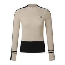 마스터바니 에디션 마스터바니맨투맨 KQF 421A3SR158_BG 여성 슬림 골지 배색 니트