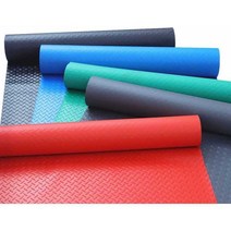 PVC 고무롤 실내외 출입구 미끄럼 방지 공장 체육관, 폭 2.5m 길이 15m 레드 PVC 고무롤