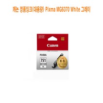 FYQ904827캐논 정품잉크(대용량) Pixma MG6370 White 그레이, 단일 수량