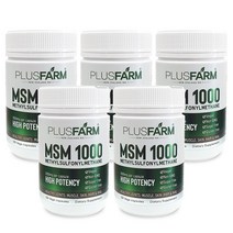 PLUSFARM 플러스팜 MSM 1000 뉴질랜드 엠에스엠 식이유황 영양제 120캡슐 5개