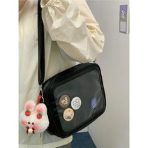 스퀘어 이타백 데코백 숄더백 투명 여성 가방 크로스백