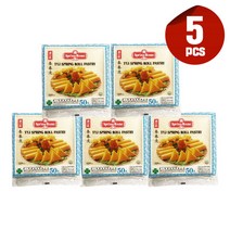 [냉동] 티와이제이 스프링 롤 춘권피 Lumpia wrapper 19cm 5팩 세트, 5개, 550g