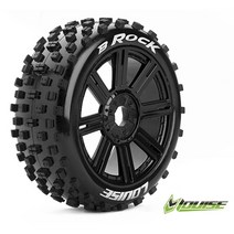 LOUISE RC L-T3270BC B-ROCK 1/8 Buggy Tire SPORTS / Chrome Rim Mounted 본딩완료(반대분)