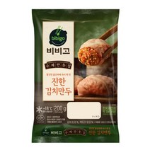 CJ더마켓 만두 냉동 식품 간편 탑티어 비비고 진한김치만두 김치 고기 야채 군만두 200G, 3개