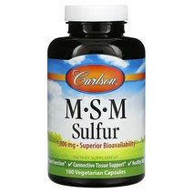 칼슨랩스 MSM Sulfur 1000 mg 180 캡슐 1통, 180 개