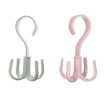 달자샵 2P+2P 문어발4구 360도 회전 고리 다용도 행거 후크, 2Pcs+2Pcs, 핑크