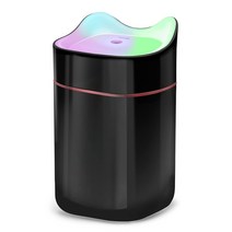 [CATZONS] 가습기 탁상 가습기 대용량 1.4L 조용한 칠색 LED 라이트 위에서 급수 가정회사용 건조 대책 아로마 대응 차아염소산수 대응 USB 충전 블랙