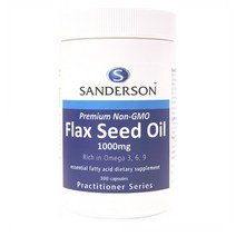 Sanderson Flaxseed oil 1000mg 샌더슨 플랙씨드 아마씨 오일 1000mg 300캡슐 4팩