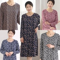 [엄마옷 로즈맘] 보드라운피치기모홈웨어원피스/잠옷 여성 파자마 여성실내복 피치기모잠옷