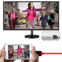 [딜] 폰 화면 TV로 보자! 빨간오리 MHL HDMI 케이블, 애플 아이폰 MHL HDMI 케이블 (일체형)
