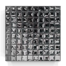 미러거울모자이크타일 면취 그레이 연흑경30mm(1장), 접착식모자이크타일