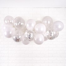 파티짱 벌룬클라우드 DIY 20세트 30세트 생일 파티 할로윈 크리스마스 풍선, 클립KIT_퓨어컨페티20세트