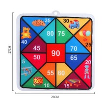 Children Dart Board Game Dartboard with 2pcs Sticky Balls Parent-Child Educational Toys for Boys Girls, 만화 파티 1