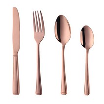 수저세트 집들이선물 젓가락 맞춤 숟가락 신혼부부 모던 424 피스 스테인리스 스틸 커트러리 디너웨어 골든 테이블 디너 럭셔리 주방 식기 나이프 포크 스푼 티스푼 양식기, 없음, 20.6 set 24pcs - rose gold
