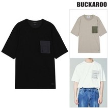 버커루 남성 16수 노말 N/C 아웃포켓 루즈핏 라운드넥 반팔티셔츠(B222TS270P)