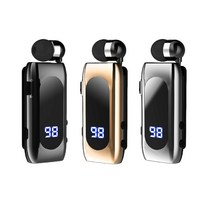 무선 블루투스 이어폰 FINEBLUE K55 듣기 및 대화 20 시간 BT5.2 내장 5C 배터리 20 분 빠른 충전 헤드셋 빠른 충전, 04. Black w Oval Bag