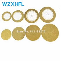 10pcs 피조 요소 사운 더 센서 트리거 드럼 디스크 구리 스피커 1M 20MM 27MM 35MM 50MM 압전, [01] 10pcs 50MM