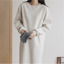 겨울 기모 롱 맨투맨 원피스 키작녀 주수 겨울롱 홈드레스