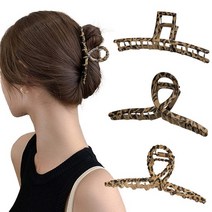 퍼스일 호피무늬 헤어 집게핀